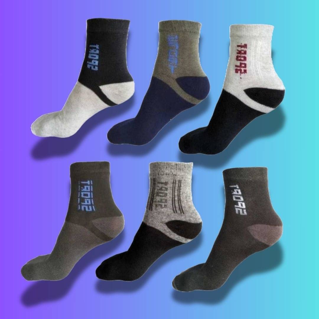     			MJE Pack of 6 Men's Cotton Blend Ankle Length Socks ( Multicolor )