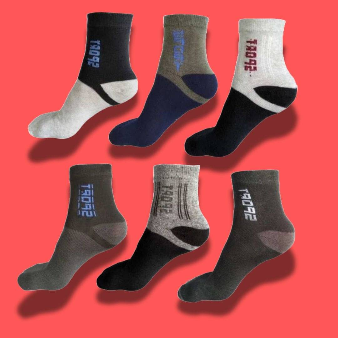 MJE Pack of 6 Men's Cotton Blend Ankle Length Socks ( Multicolor )     			MJE Pack of 6 Men's Cotton Blend Ankle Length Socks ( Multicolor )