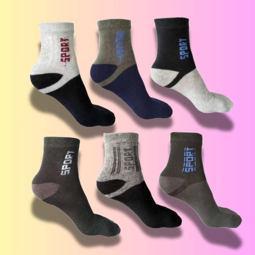 MJE Pack of 6 Men's Cotton Blend Ankle Length Socks ( Multicolor ) MJE Pack of 6 Men's Cotton Blend Ankle Length Socks ( Multicolor )