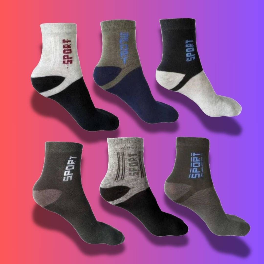     			MJE Pack of 6 Men's Cotton Blend Ankle Length Socks ( Multicolor )