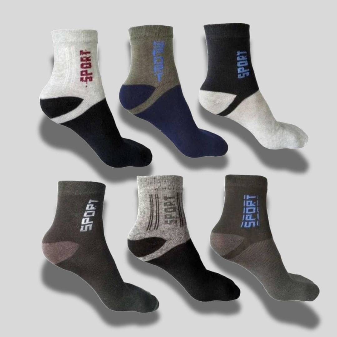     			MJE Pack of 6 Men's Cotton Blend Ankle Length Socks ( Multicolor )