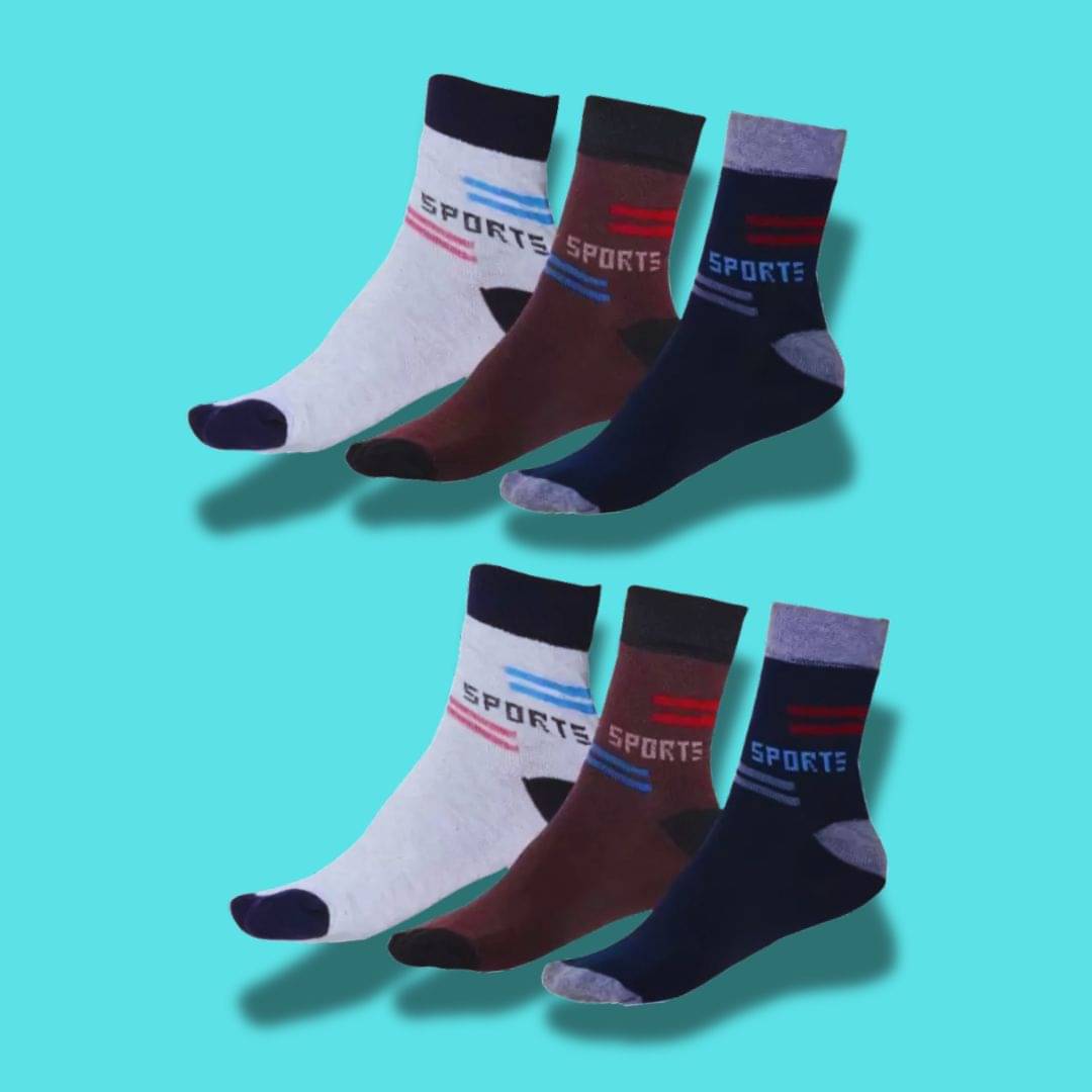     			MJE Pack of 6 Men's Cotton Blend Ankle Length Socks ( Multicolor )