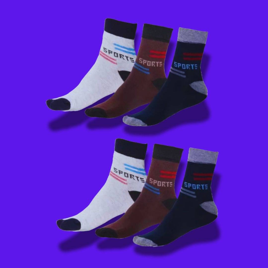     			MJE Pack of 6 Men's Cotton Blend Ankle Length Socks ( Multicolor )