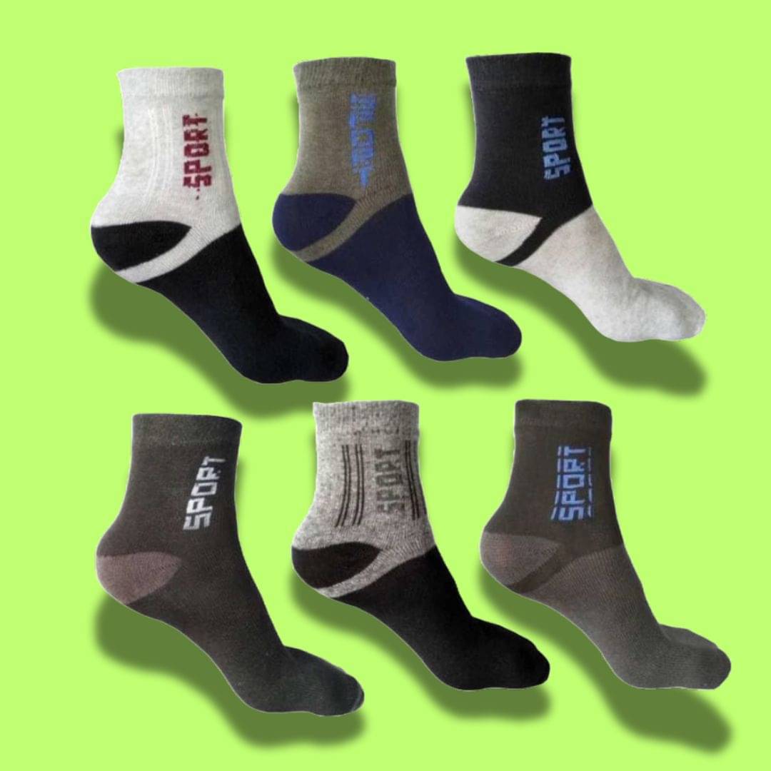 MJE Pack of 6 Men's Cotton Blend Ankle Length Socks ( Multicolor )     			MJE Pack of 6 Men's Cotton Blend Ankle Length Socks ( Multicolor )