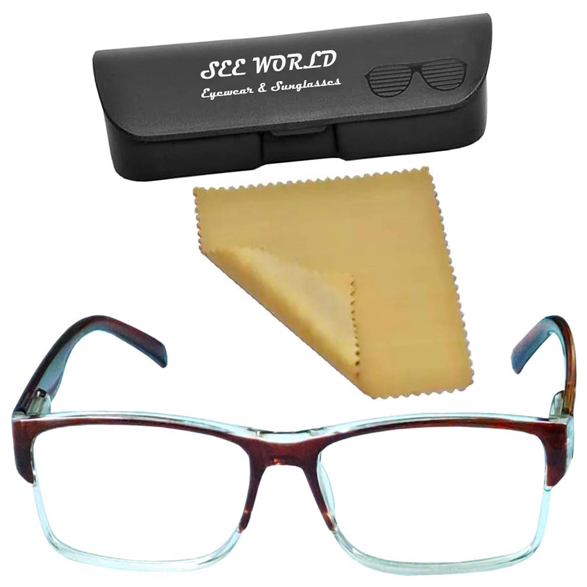 SEE-WORLD Rectangle Full Rim Reading Glasses SEE-WORLD Rectangle Full Rim Reading Glasses
