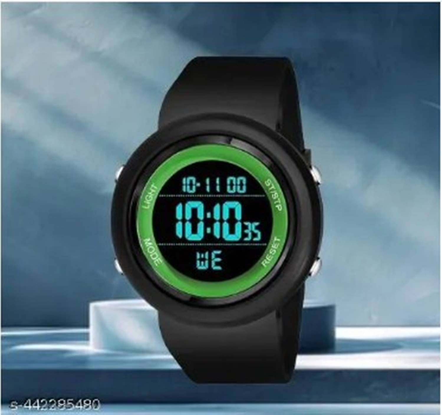     			THMT Black Silicon Analog Men's Watch