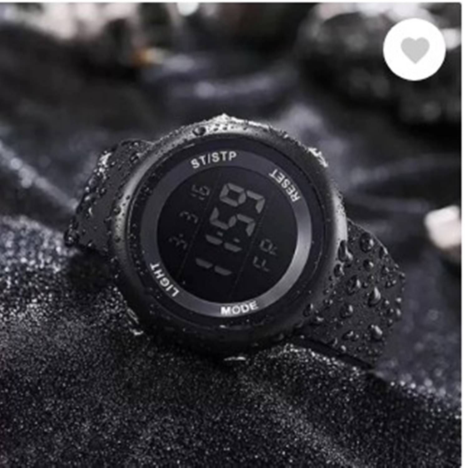     			THMT Black Silicon Analog Men's Watch