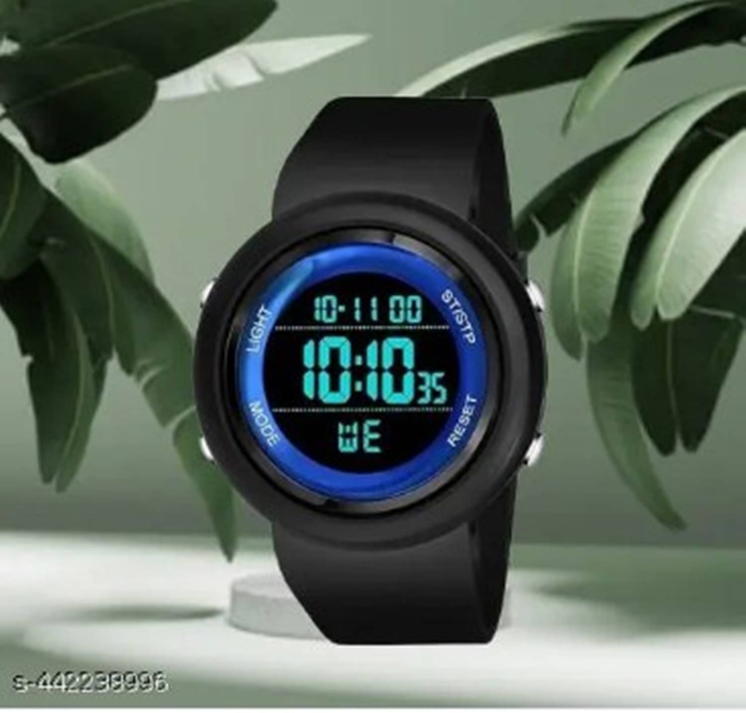     			THMT Black Silicon Analog Men's Watch