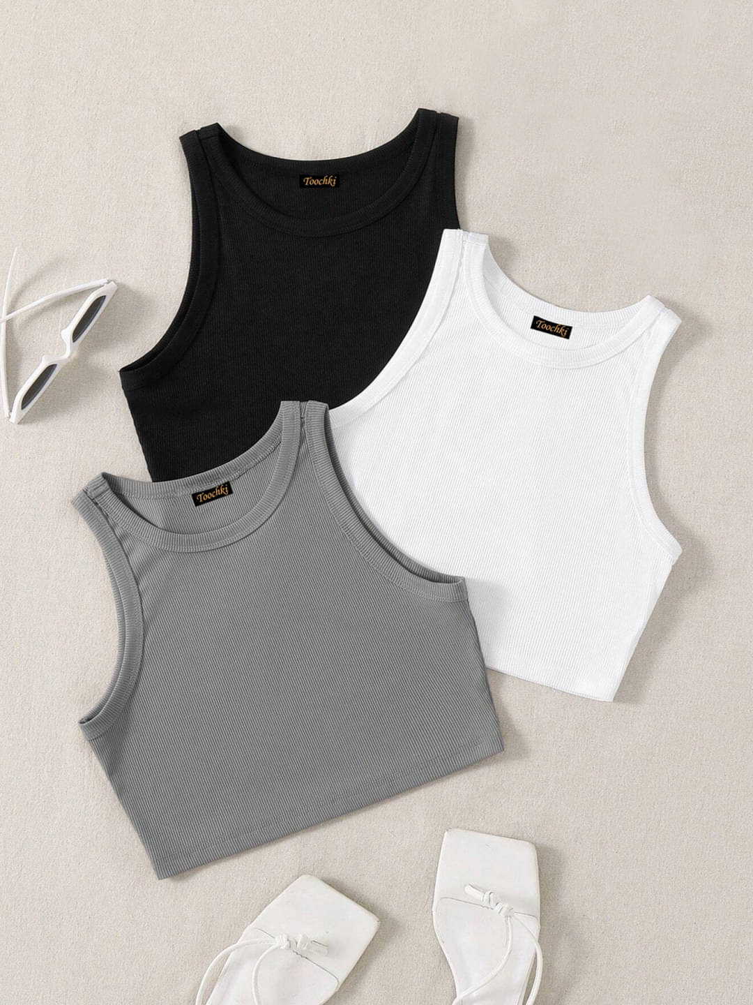     			TOOCHKI Women's Lycra Crop Top ( Black )