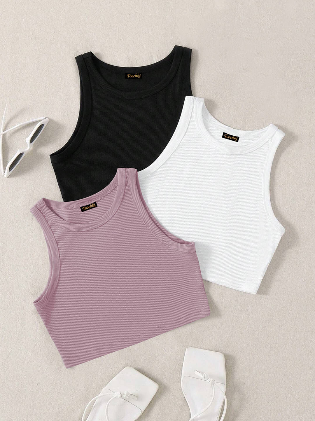     			TOOCHKI Women's Lycra Crop Top ( Multicolor 2 )