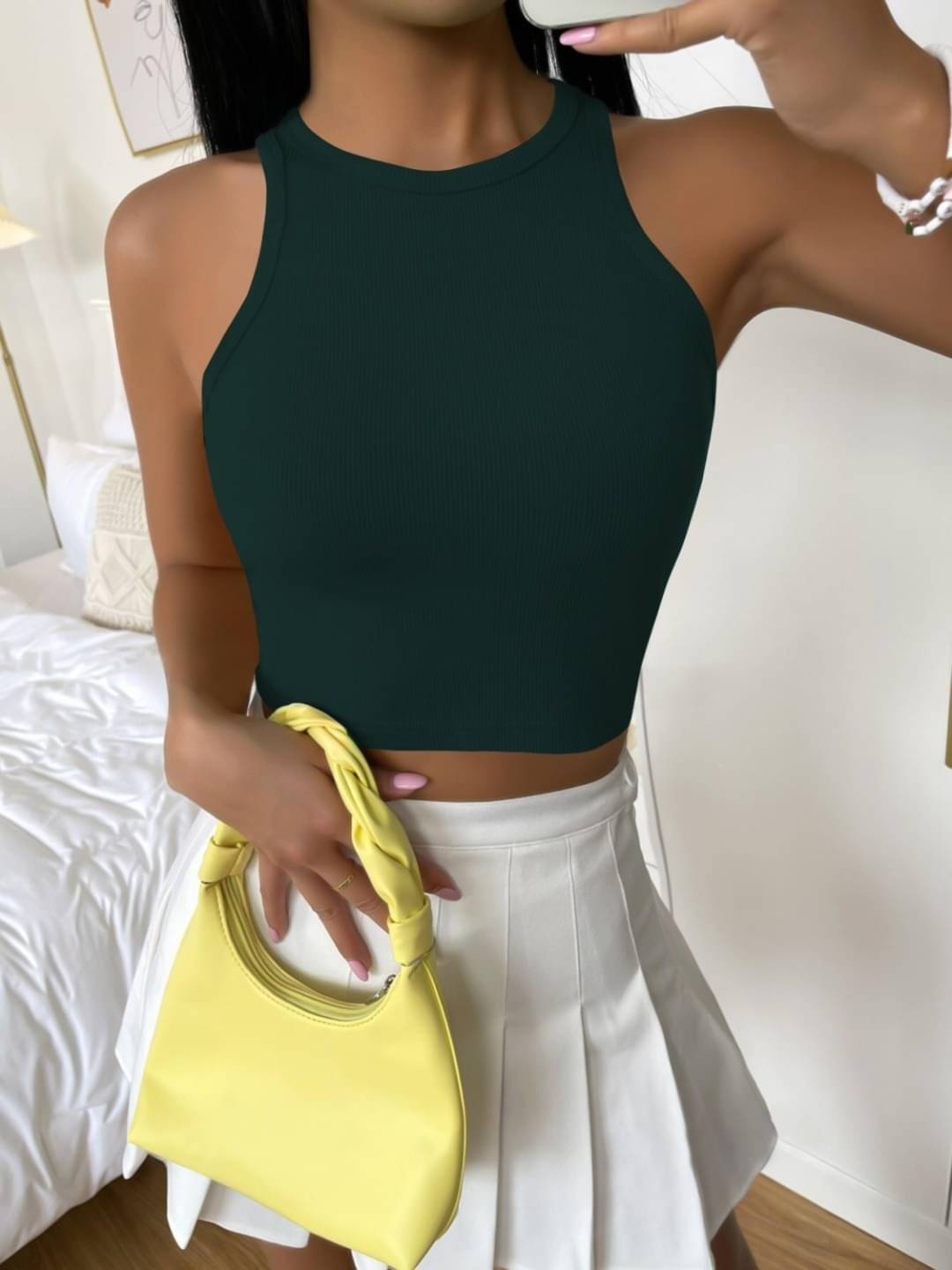 TOOCHKI Women's Lycra Tank Top ( Olive )     			TOOCHKI Women's Lycra Tank Top ( Olive )