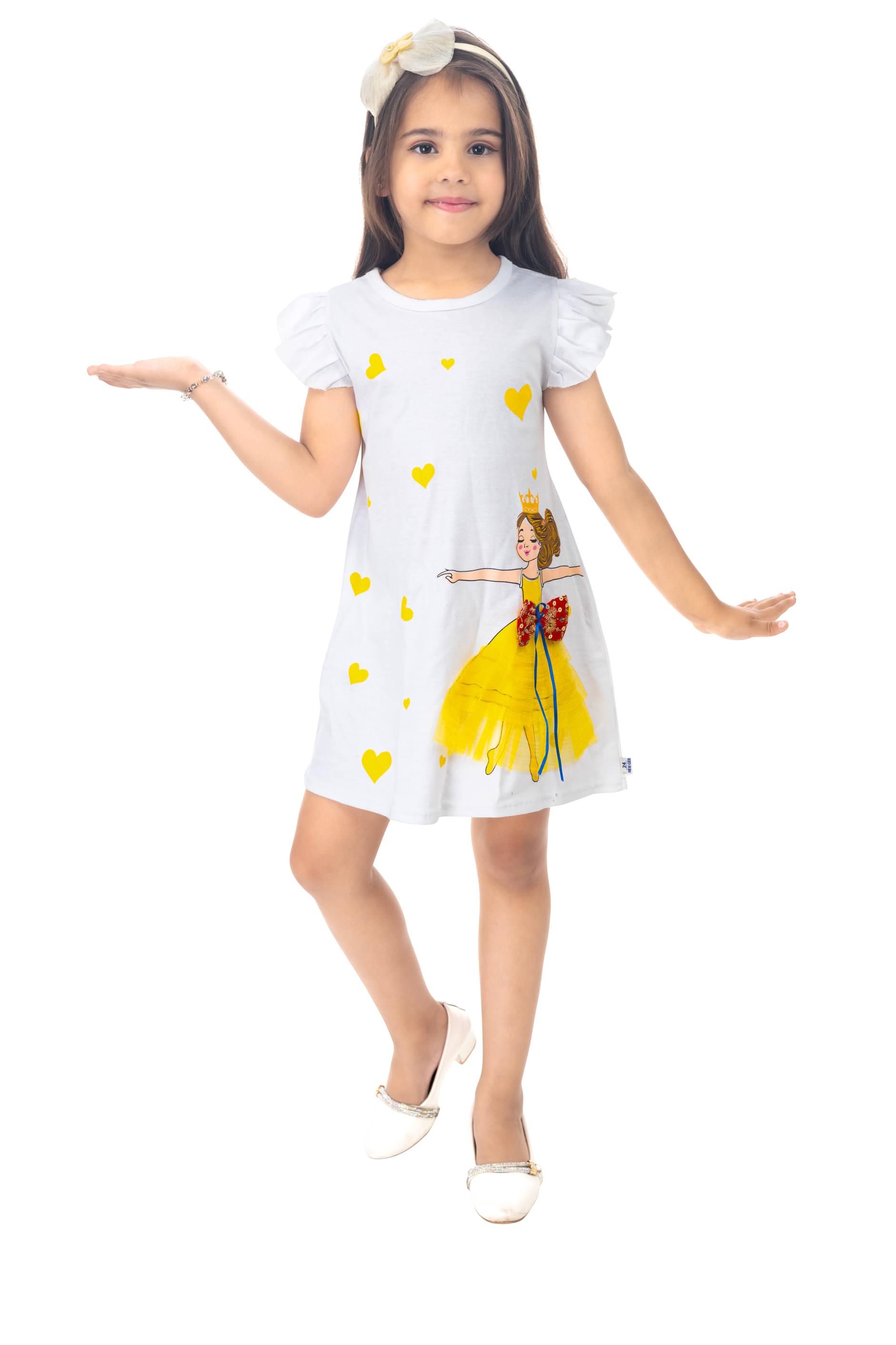 s muktar garments Cotton Blend Frock For Baby Girls ( Pack of 1 , Yellow )     			s muktar garments Cotton Blend Frock For Baby Girls ( Pack of 1 , Yellow )