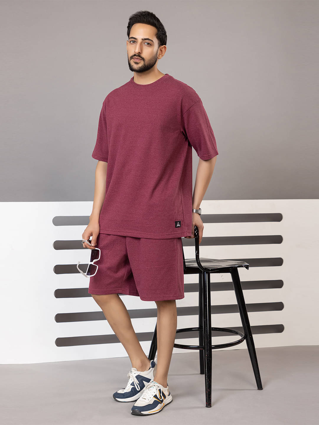    			ARMENOR Men's T-shirt With Shorts Co-Ords Set ( Pack of 1 , Maroon )