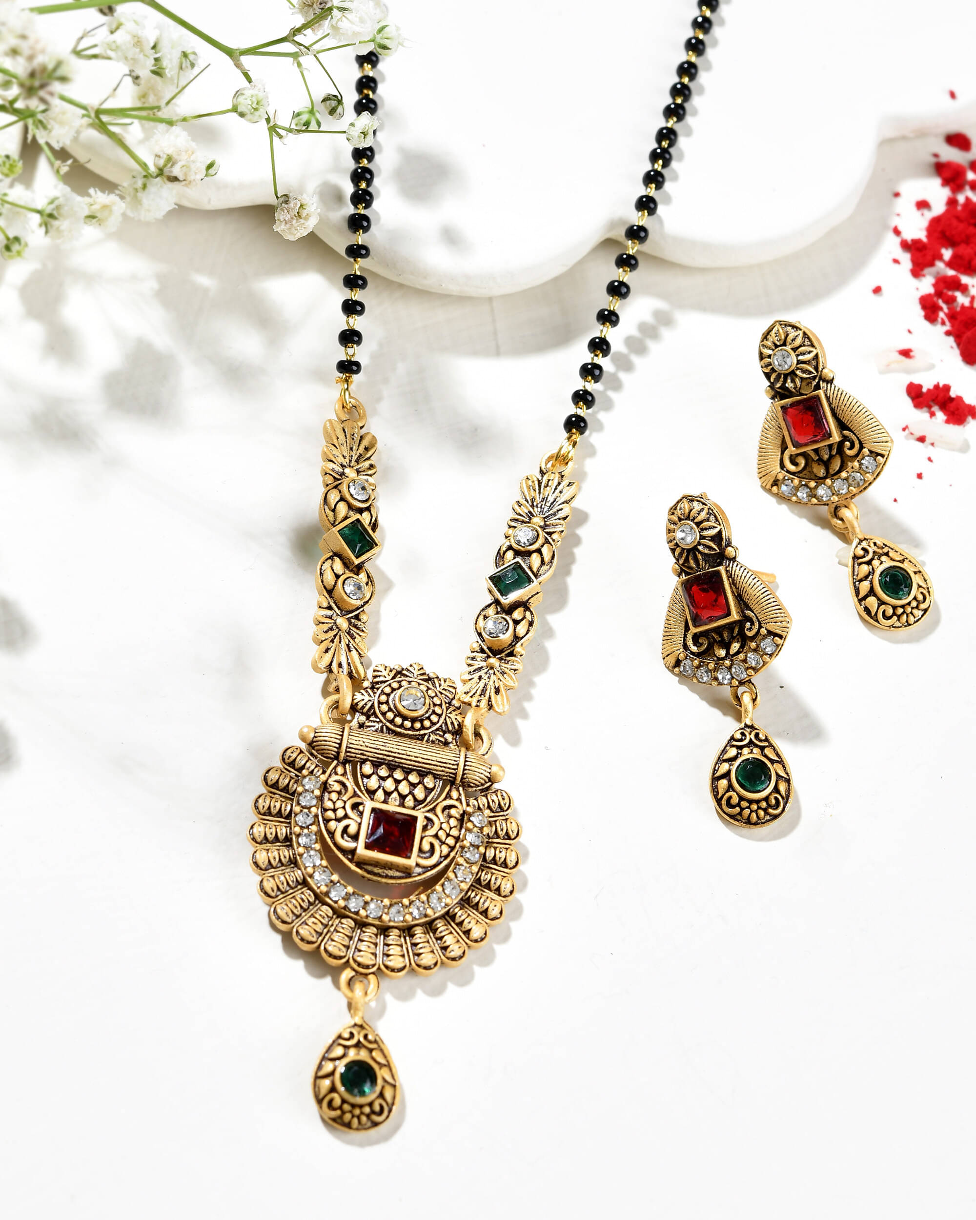 Jewels Nest Golden Mangalsutra Set ( Pack of 1 ) Jewels Nest Golden Mangalsutra Set ( Pack of 1 )