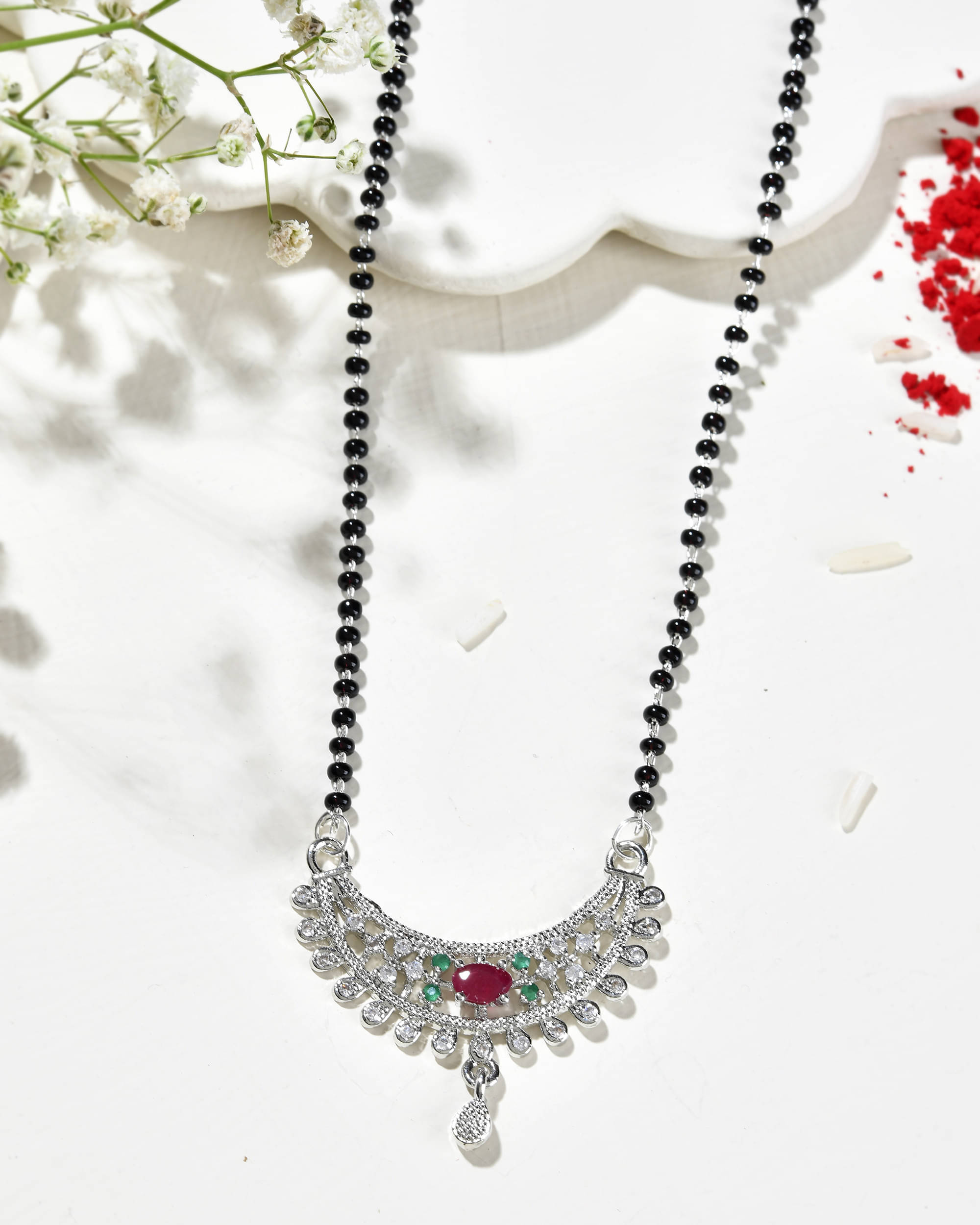 Jewels Nest Silver Mangalsutra ( Pack of 1 ) Jewels Nest Silver Mangalsutra ( Pack of 1 )