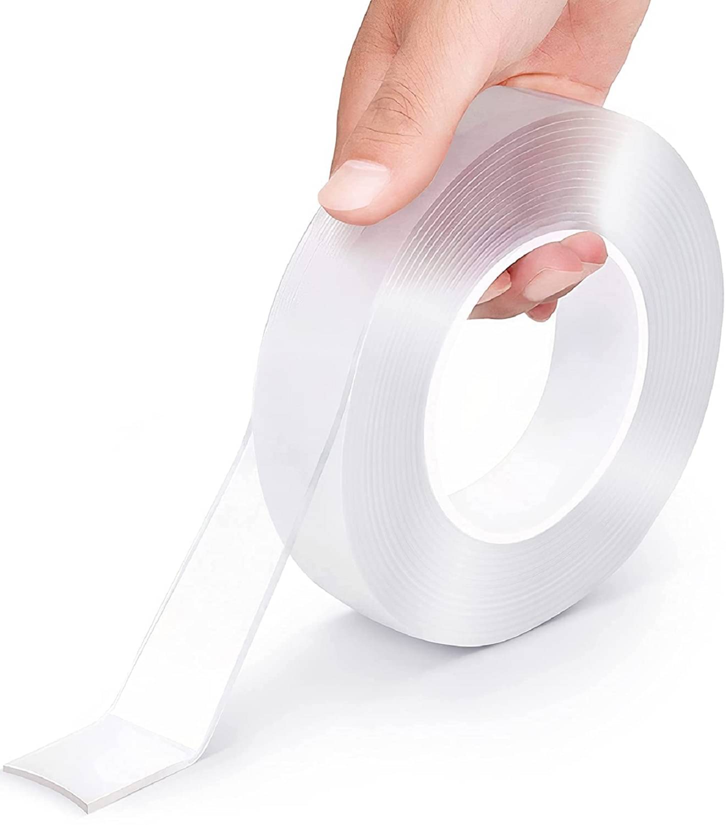    			Nano Double Sided Tape, Multipurpose Super Sticky Gel Grip Mounting Tape, Washable, Reusable, No Residue, for Home & Office, 2mm Thick, 1.2 Inch Wide, Transparent (3 mtrs)