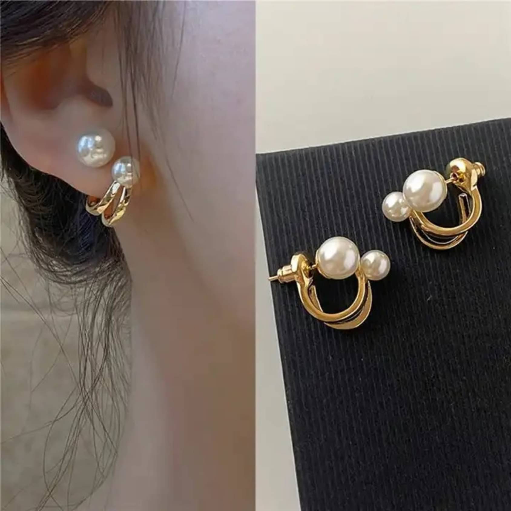     			ONUYX Gold Stud Earrings ( Pack of 1 )