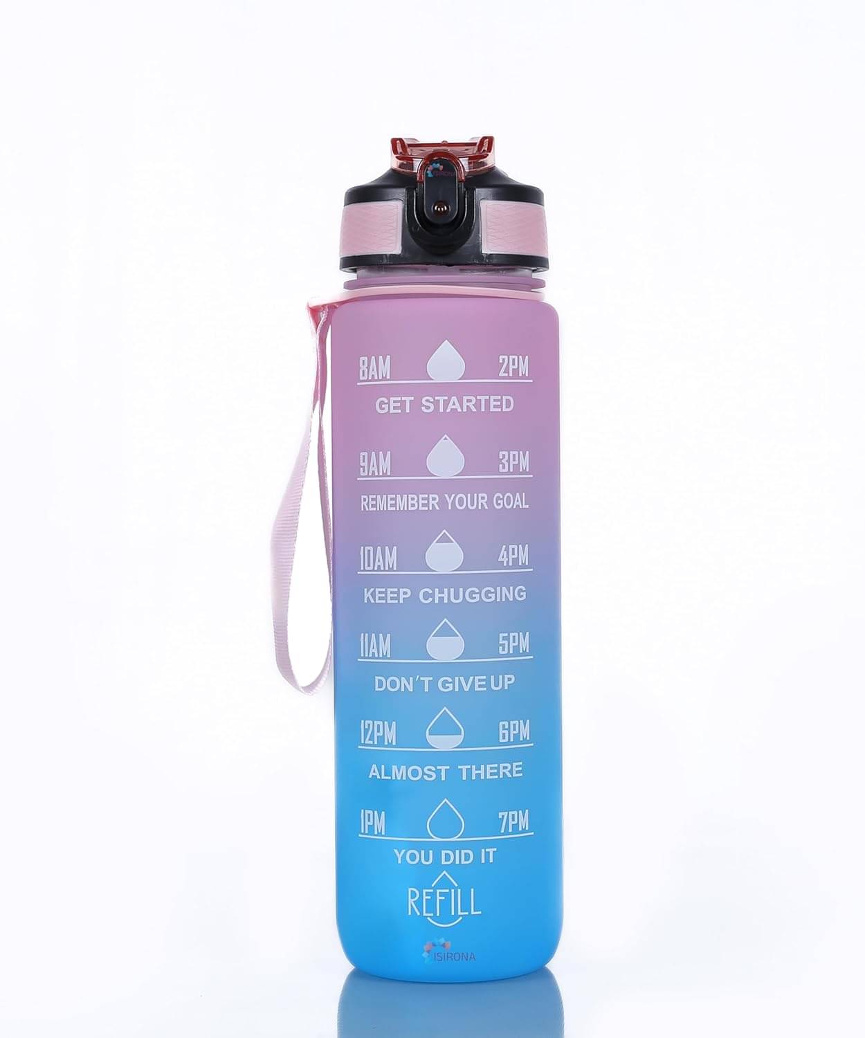     			Radhe Creation Motivational Water Bottles, Gym Water Bottles Multicolour Plastic Sipper Water Bottle 1000 mL ( Set of 1 )