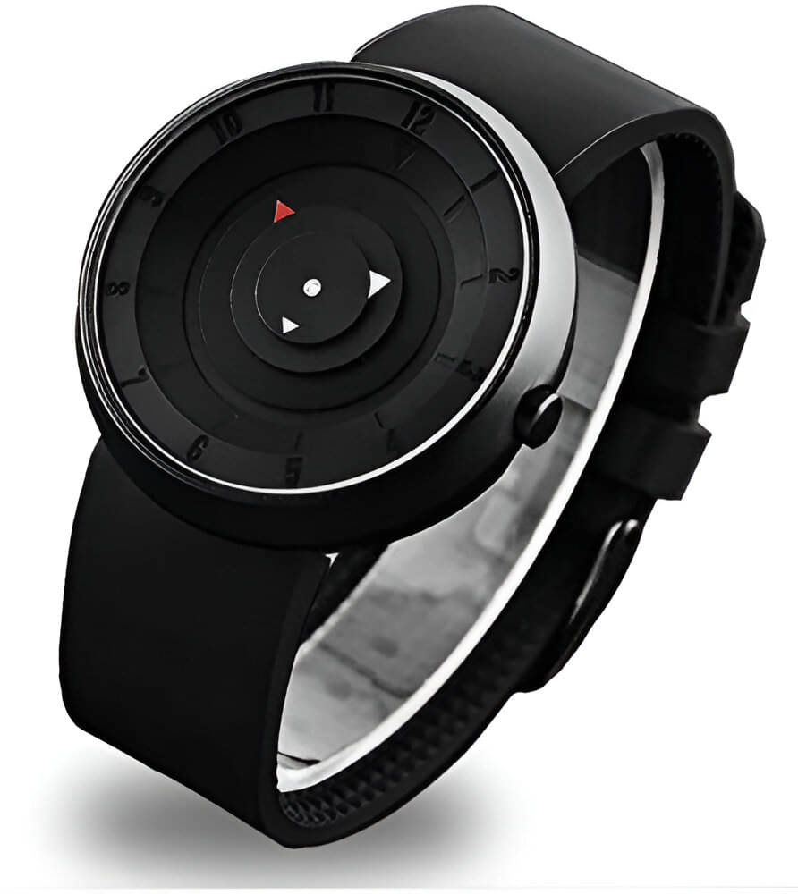     			Wristy Black Silicon Analog Men's Watch