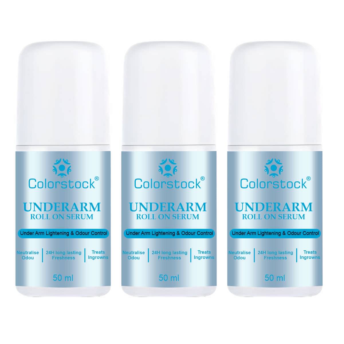     			5% AHA UnderArm RollOn with Licorice Fights Body Odor, Whitens & Brightens Deodorant Roll-ons for Unisex 50ml Pack of 3