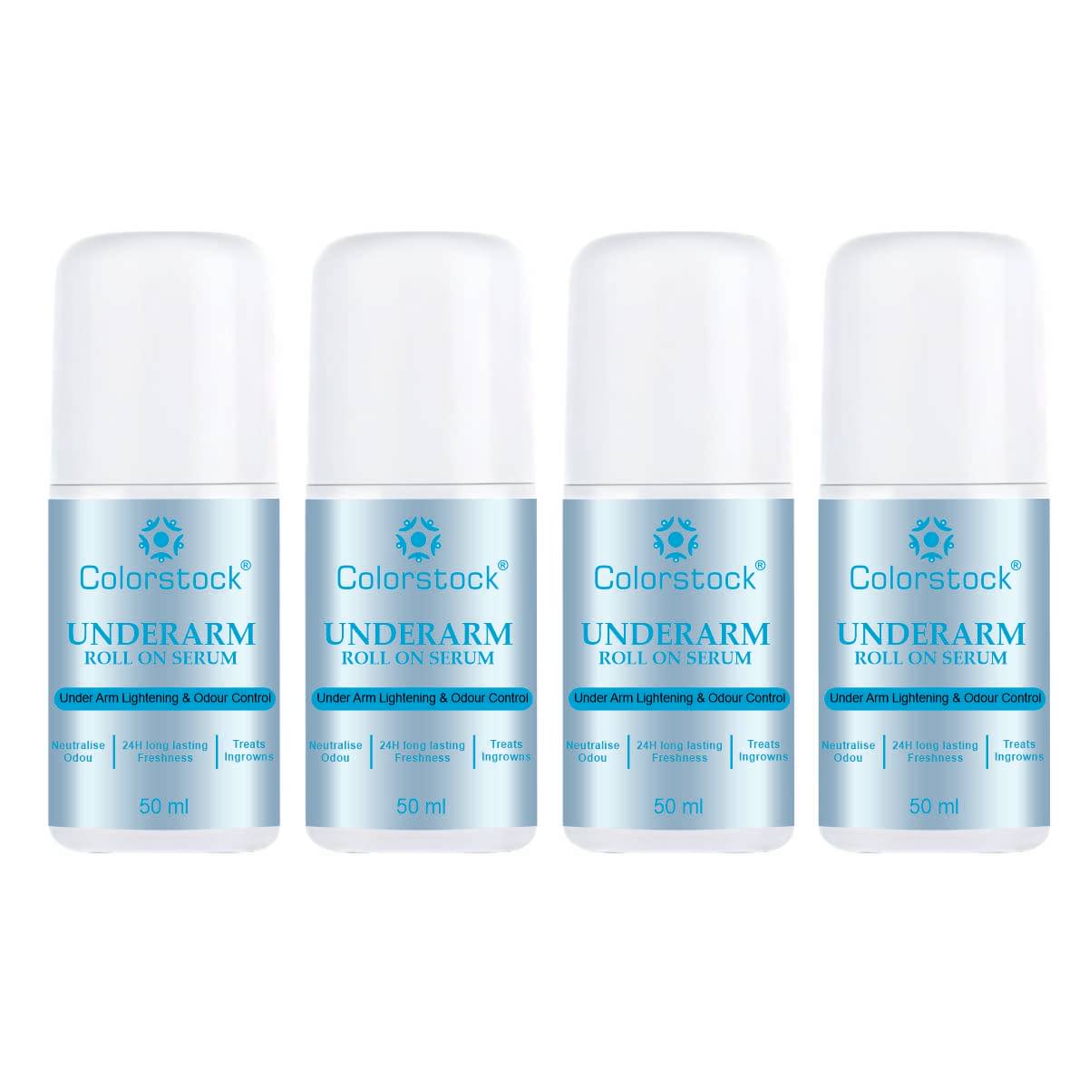     			5% AHA UnderArm RollOn with Licorice Fights Body Odor, Whitens & Brightens Deodorant Roll-ons for Unisex 50ml Pack of 4