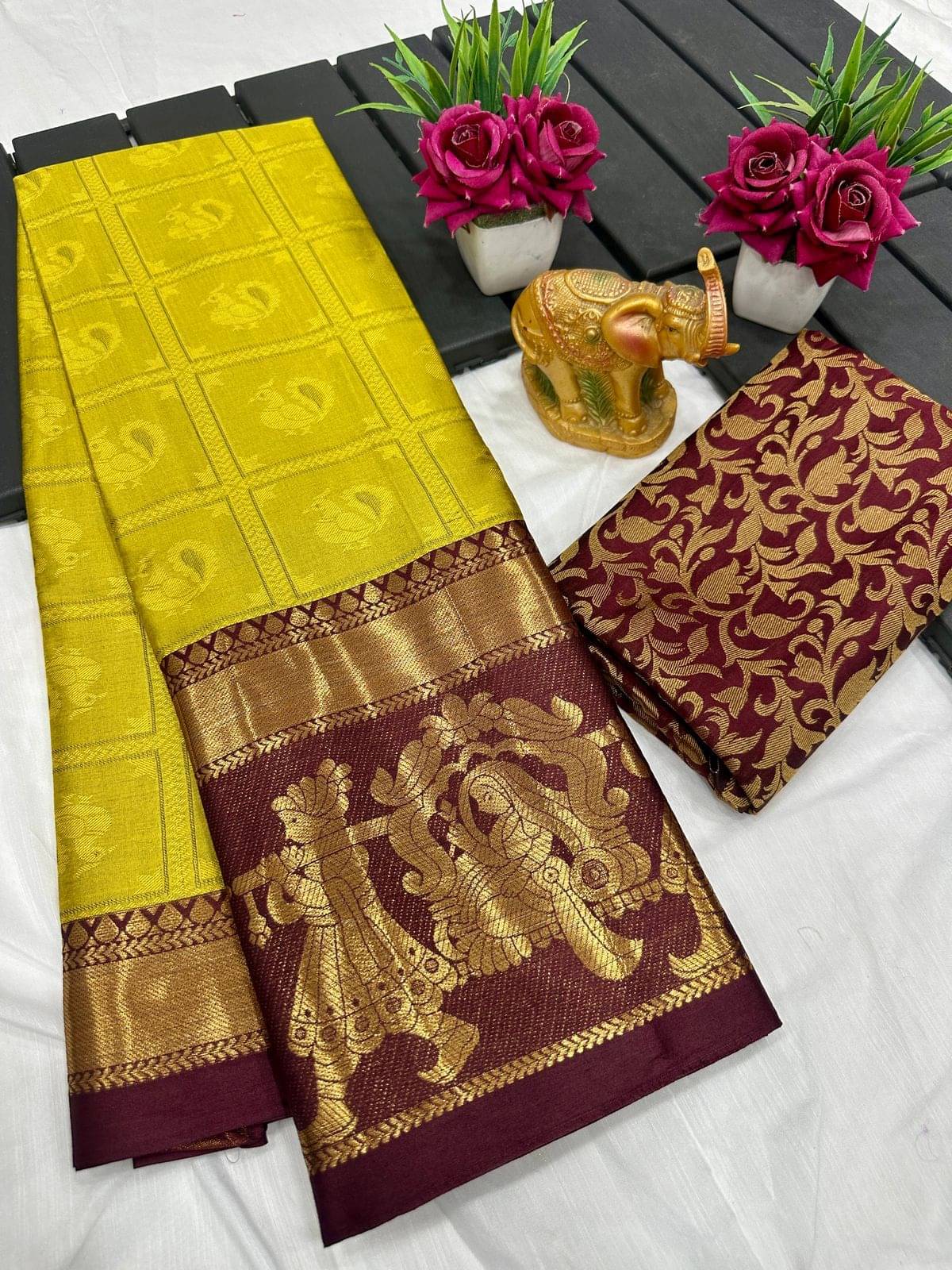 A TO Z CART Cotton Silk Woven Saree With Unstitched Blouse Piece ( Multicolor 1 ) A TO Z CART Cotton Silk Woven Saree With Unstitched Blouse Piece ( Multicolor 1 )