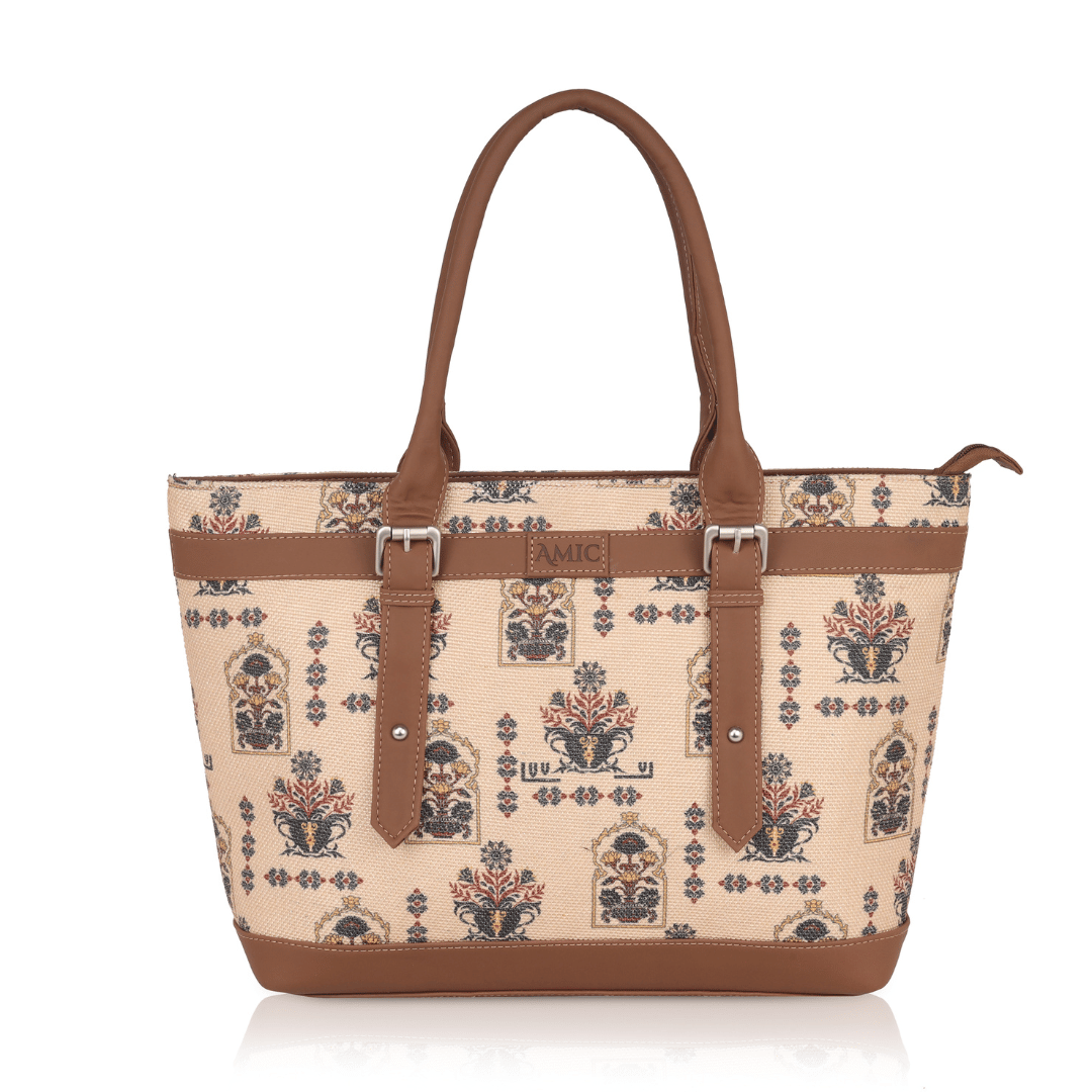     			AMIC Tote Bag Jute Set of 1 ( Beige )