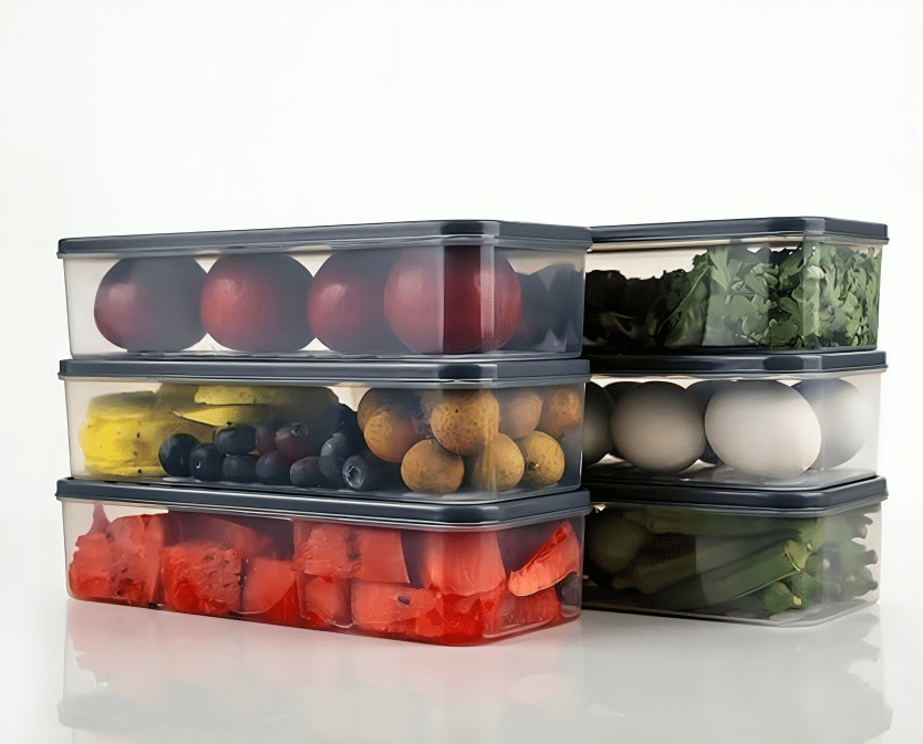    			BRANZY Plastic Grey Food Container ( Set of 6 )