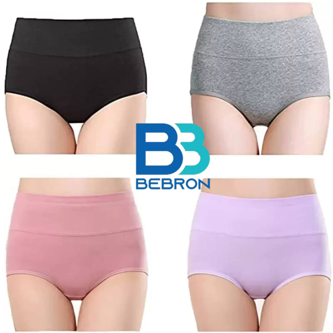     			Bebron Pack of 4 Cotton Lycra Briefs For Women ( Multicolor14 )