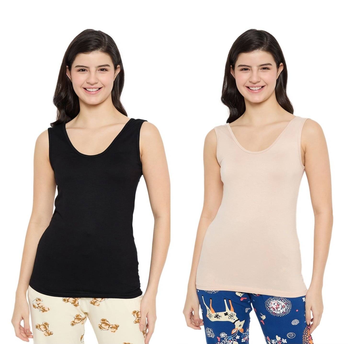 Camey Pack of 2 Ladies Tank Top Spandex Tank Top ( Multicolor )     			Camey Pack of 2 Ladies Tank Top Spandex Tank Top ( Multicolor )