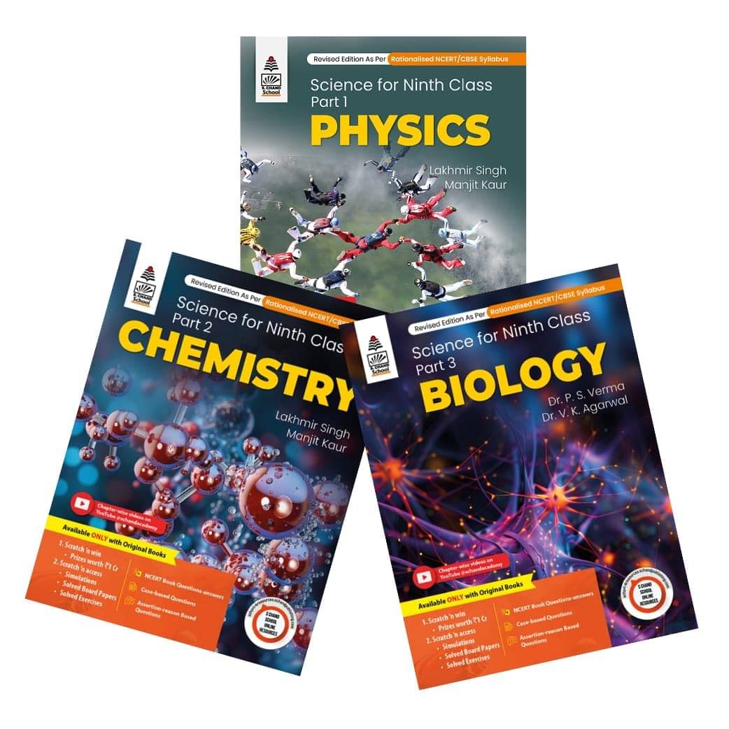     			Combo Pack: Lakhmir Singh Class 9 Science (Physics, Chemistry, Biology) - 2025-26 Examination Paperback