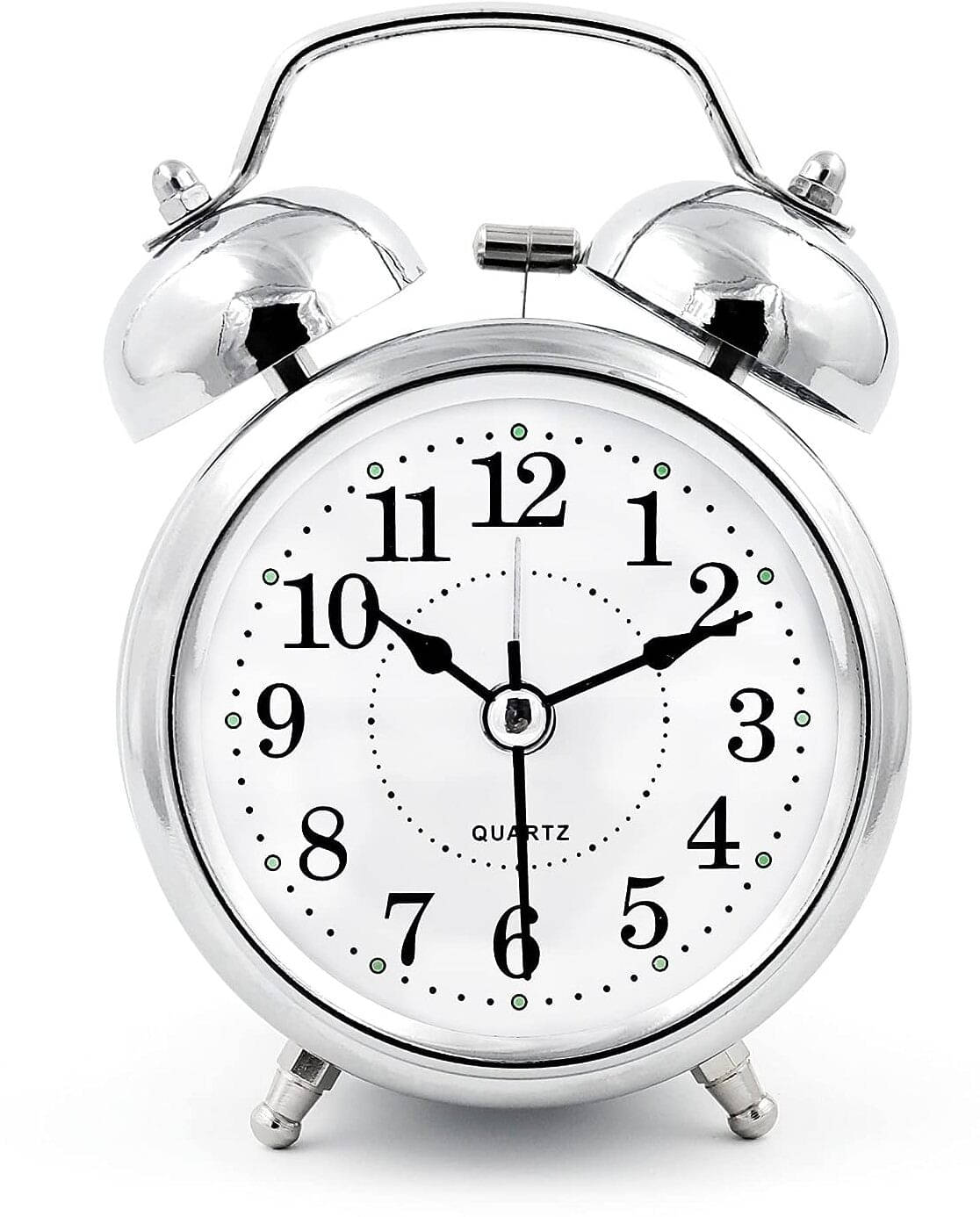 FIVANIO Analog Twin bell- White Alarm Clock - Pack of 1 FIVANIO Analog Twin bell- White Alarm Clock - Pack of 1