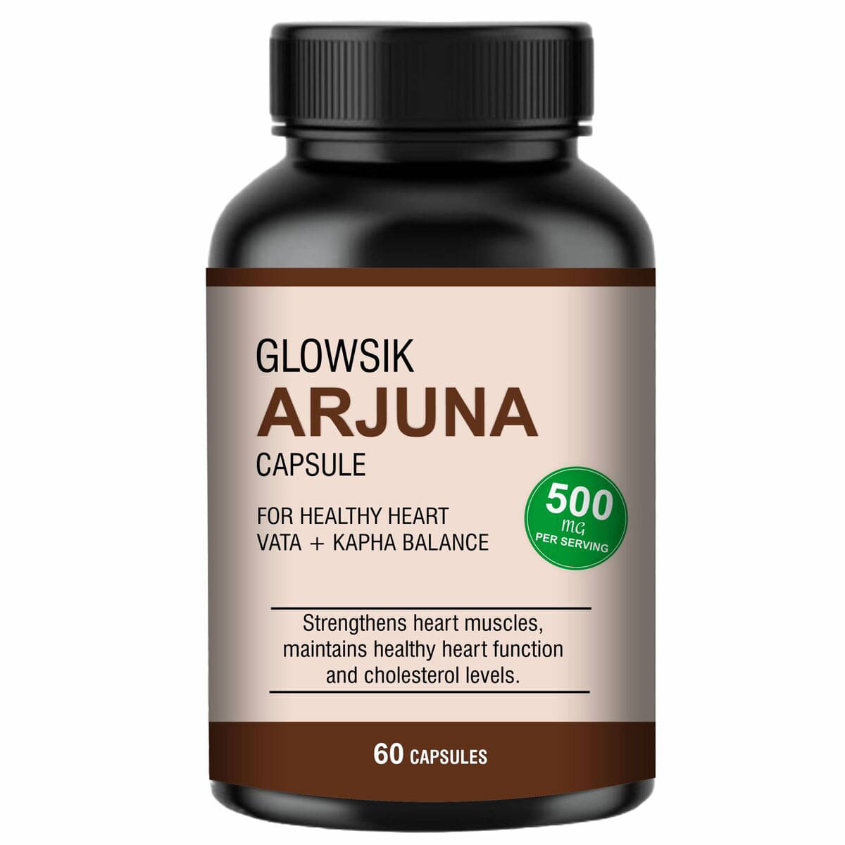     			GLOWSIK Arjuna Capsules, Heart Healthy Capsule 60 no.s Pack Of 1