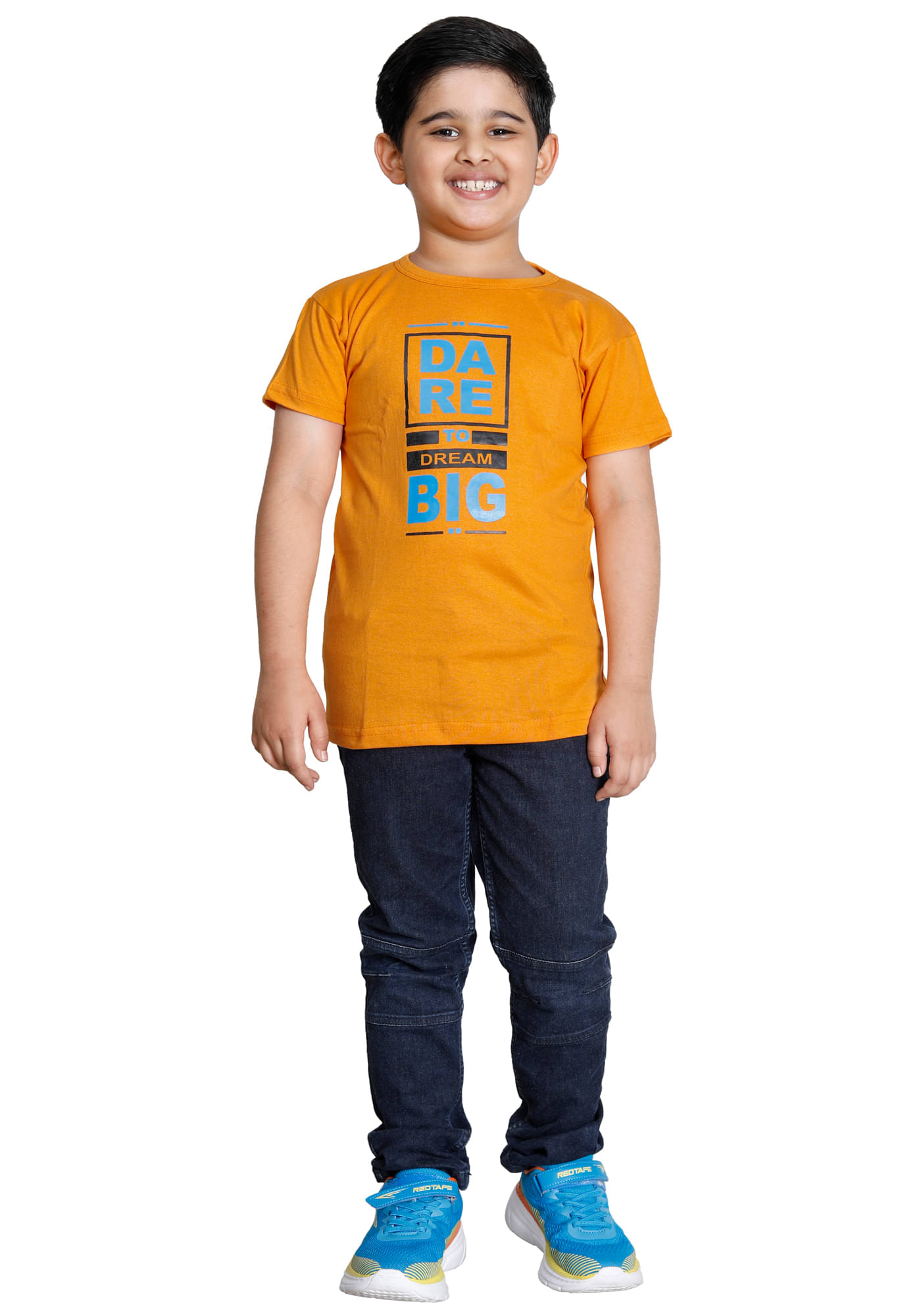     			IndiWeaves Pack of 4 Boys Cotton T-Shirt ( Mustard )