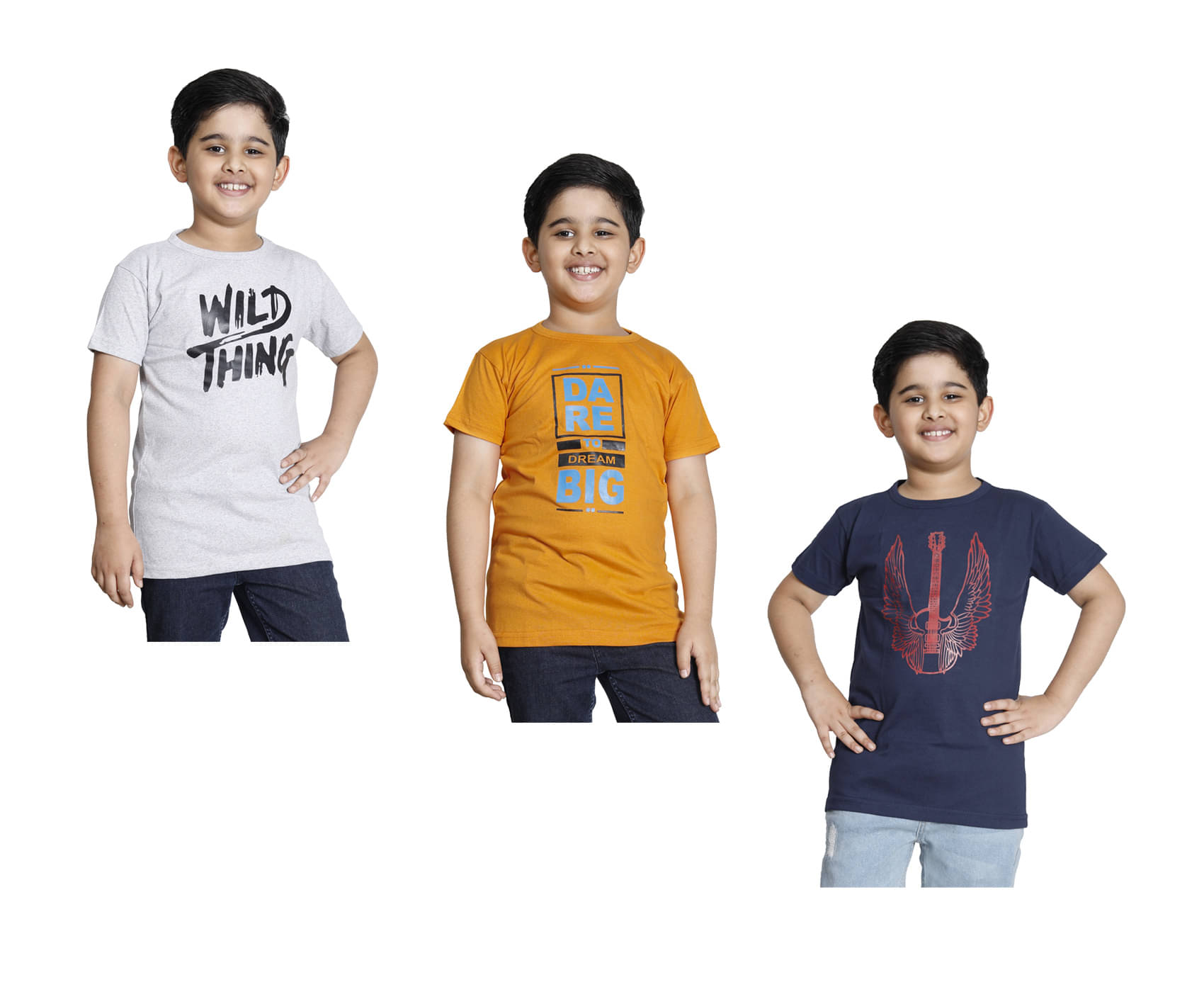     			IndiWeaves Pack of 1 Boys Cotton T-Shirt ( Multicolor )