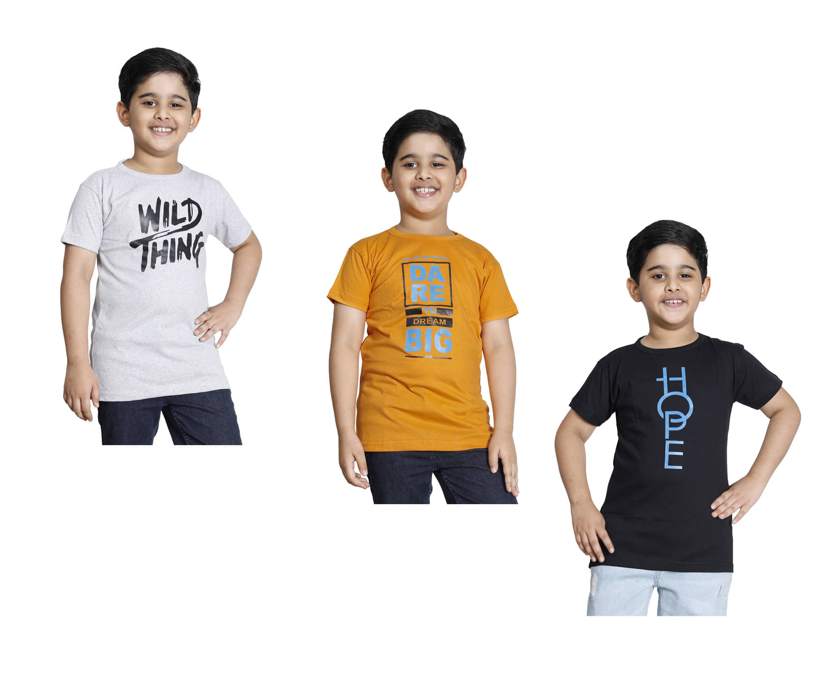     			IndiWeaves Pack of 1 Boys Cotton T-Shirt ( Multicolor )