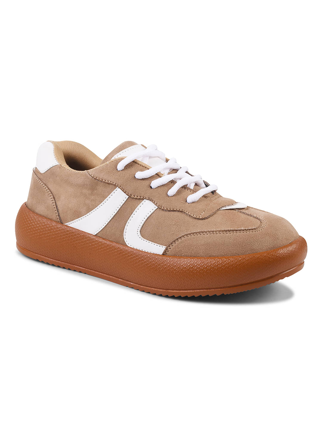     			JM Looks Cream Women's Sneakers