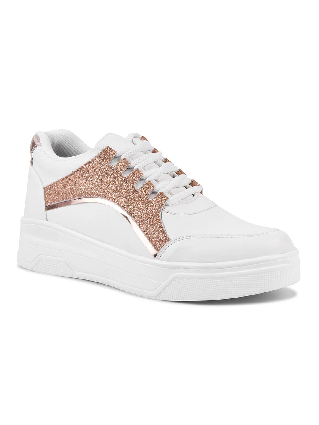     			JM Looks Rose Gold Women's Sneakers