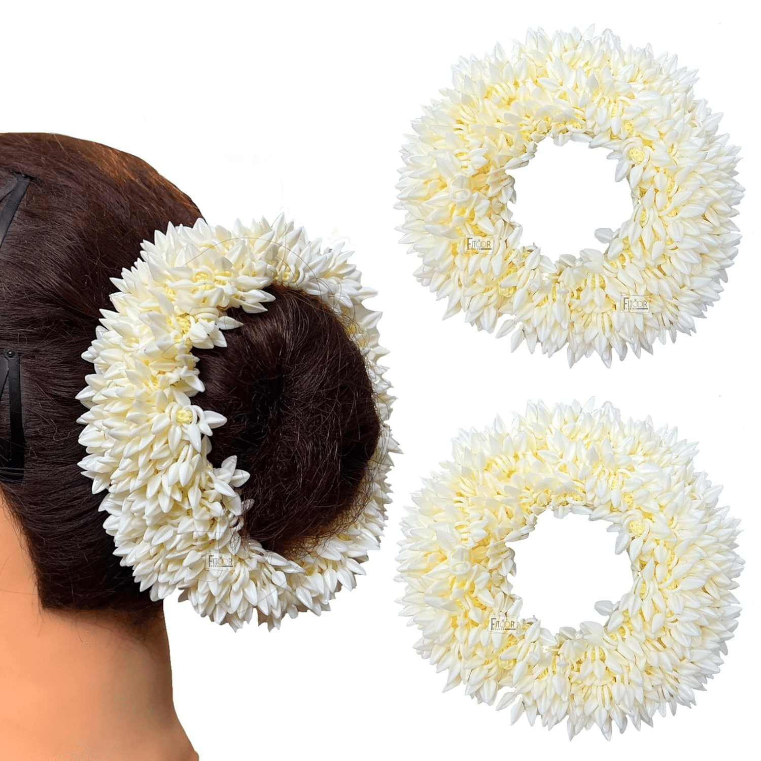     			Kailash Creation Global White Hair Bun ( Pack of 2 )