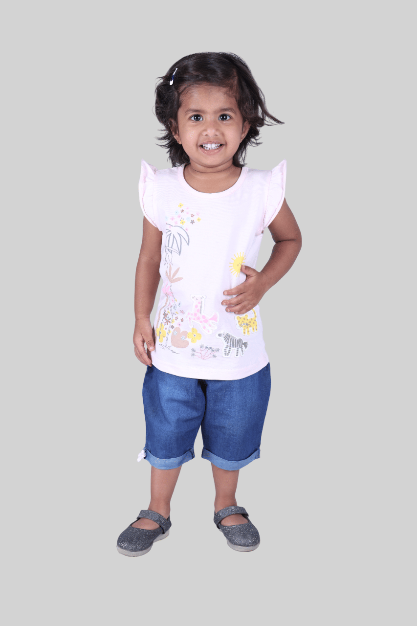     			Kidzee Kingdom Pack of 1 Baby Girls Cotton Blend Top ( White )