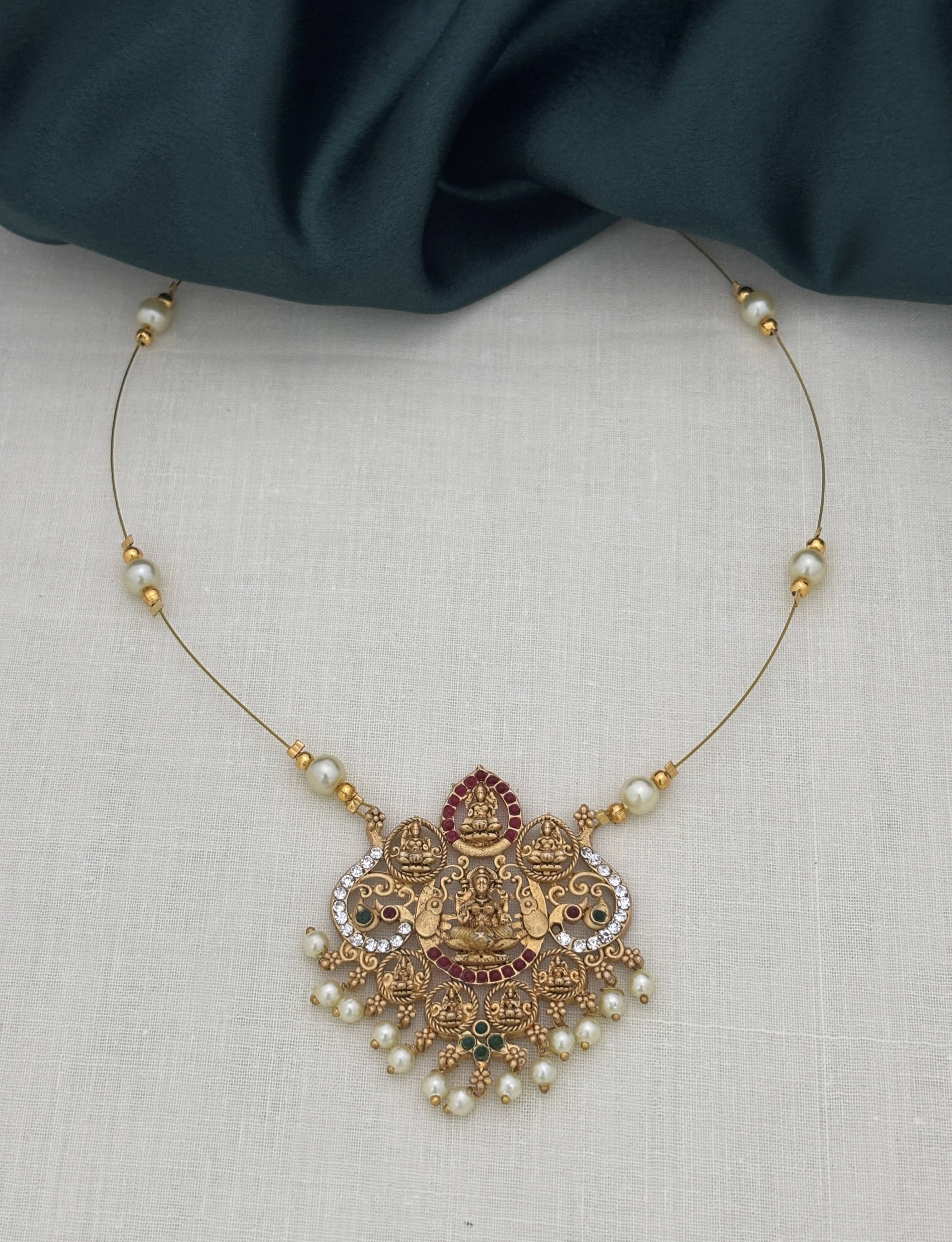 ROFARWORD Gold Brass Necklace Set ( Pack of 1 )
