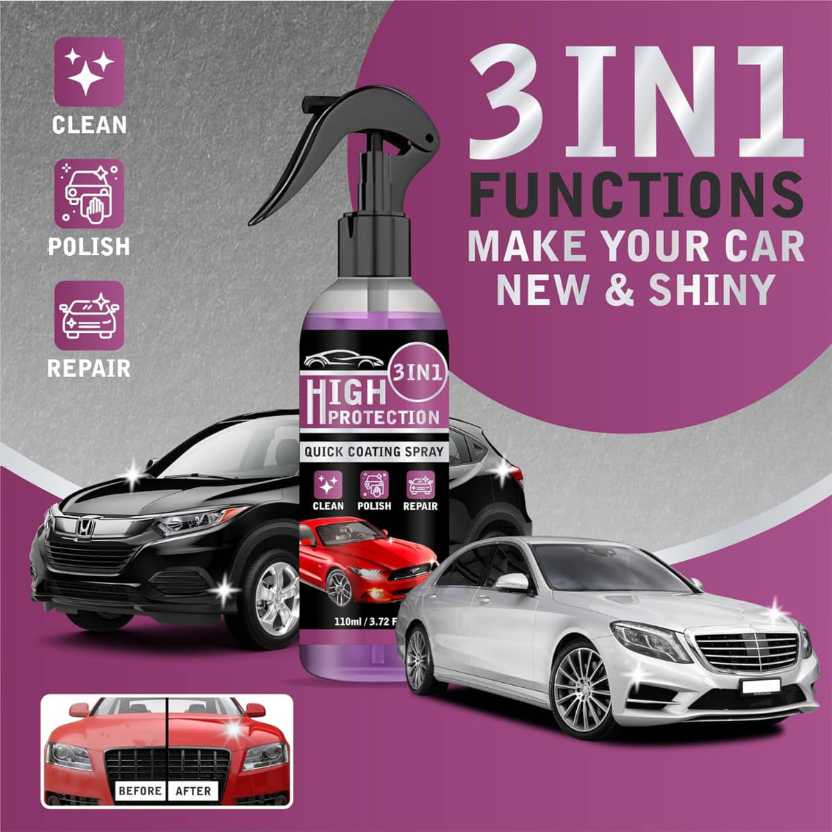     			Radhe Creation - Clear Coat Shine Polish For All Cars ( Pack of 1 )