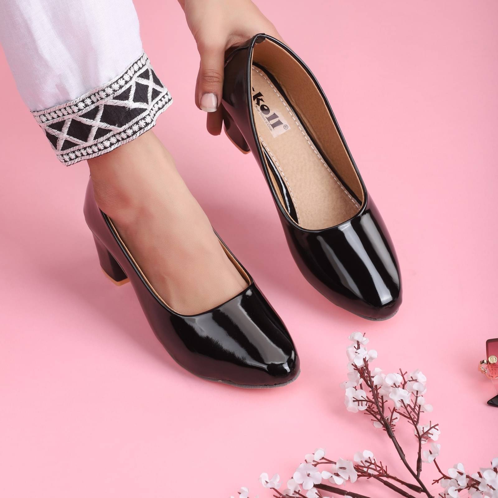     			SKOLL Black Women's Flats