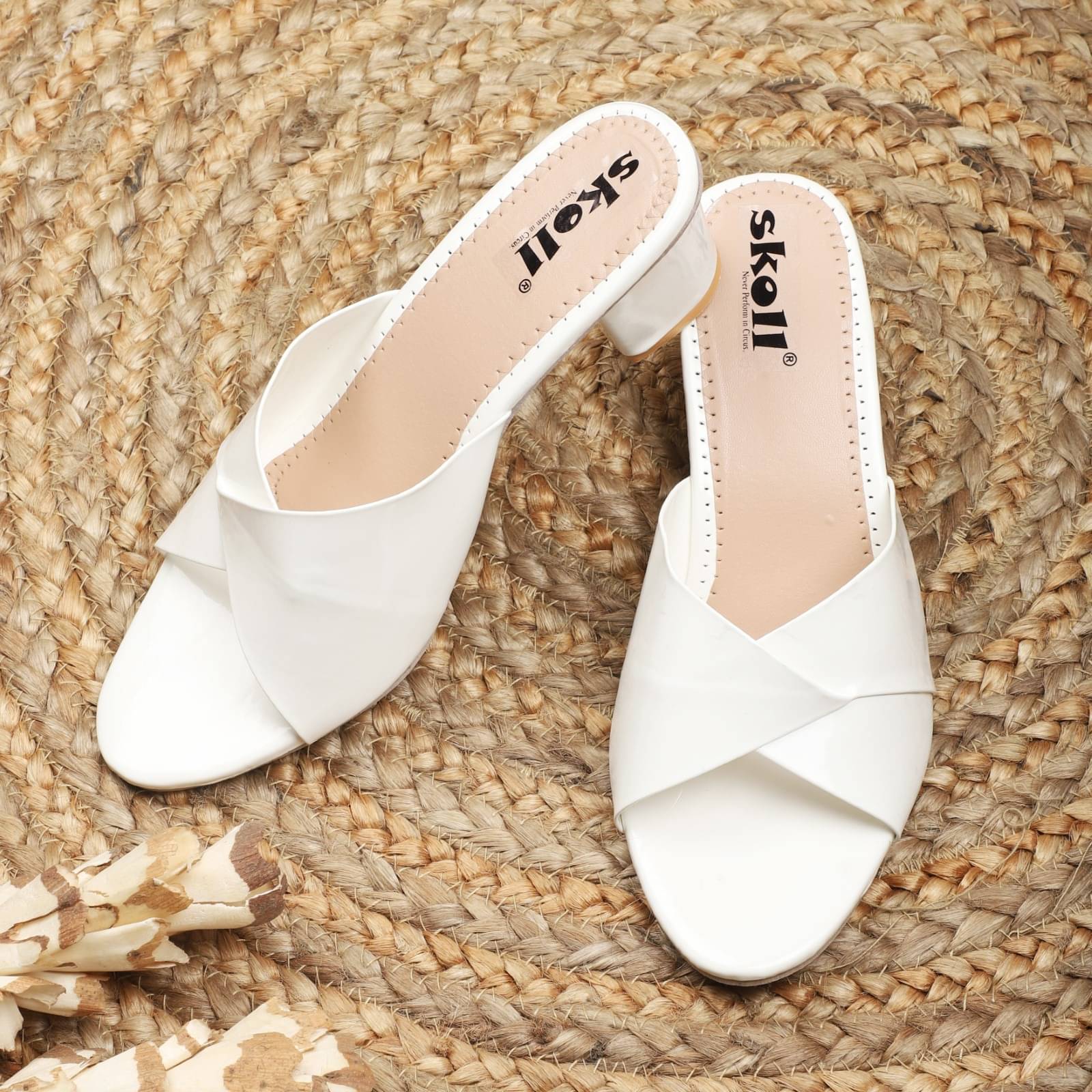 SKOLL White Women's Flats     			SKOLL White Women's Flats