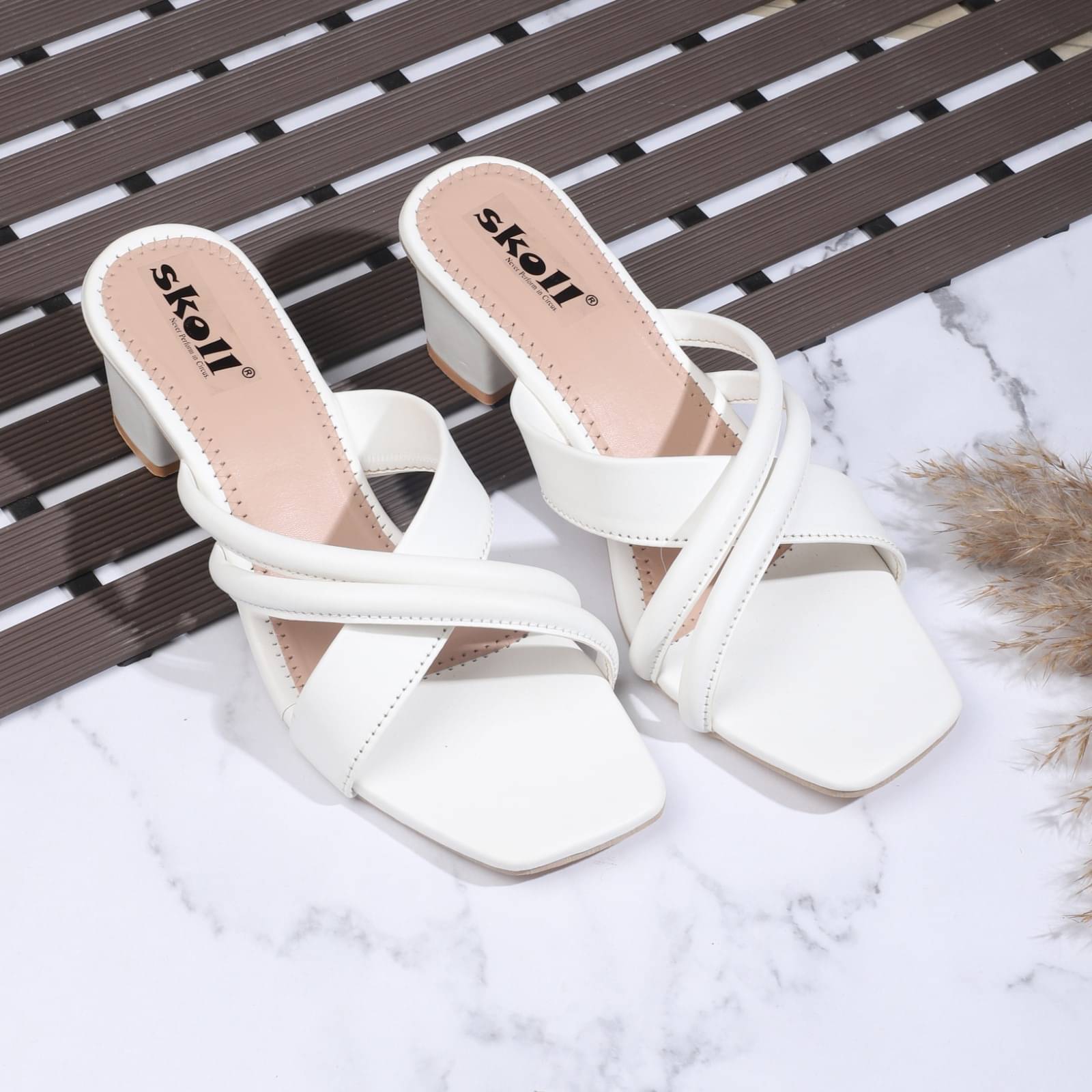SKOLL White Women's Flats     			SKOLL White Women's Flats
