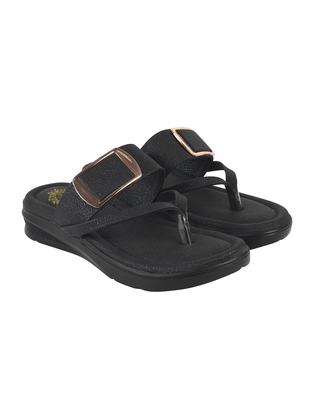     			Shoetopia Black Women's Slip On Heels