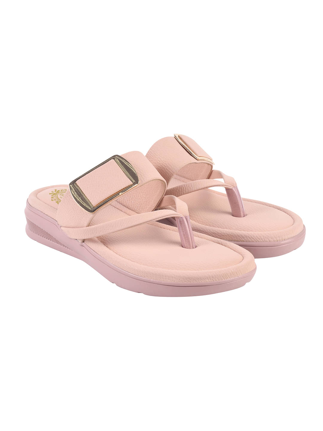     			Shoetopia Peach Women's Slip On Heels