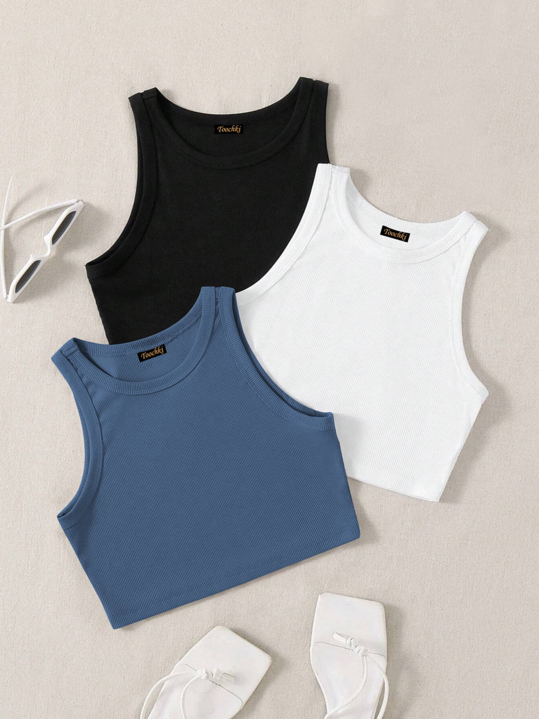     			TOOCHKI Women's Lycra Crop Top ( Multicolor 1 )