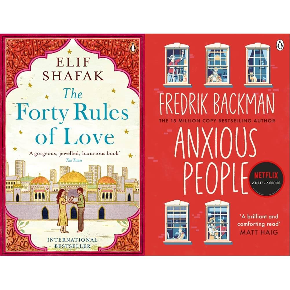     			The Forty Rules Of Love & Anxious People By Shafak Elif &  Fredrik Backman