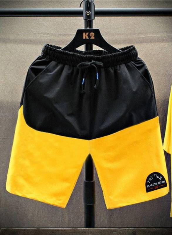     			Try This Yellow Cotton Blend Men's Shorts ( Pack of 1 )